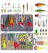 GOANDO Fishing Lures Kit for Freshwater Bait Tackle Kit for Bass Trout Salmon Fishing Accessories...