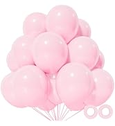 110pcs Light Pink Balloon 12 inch, Light Pink Latex Balloons for Birthday Party Baby Shower Weddi...