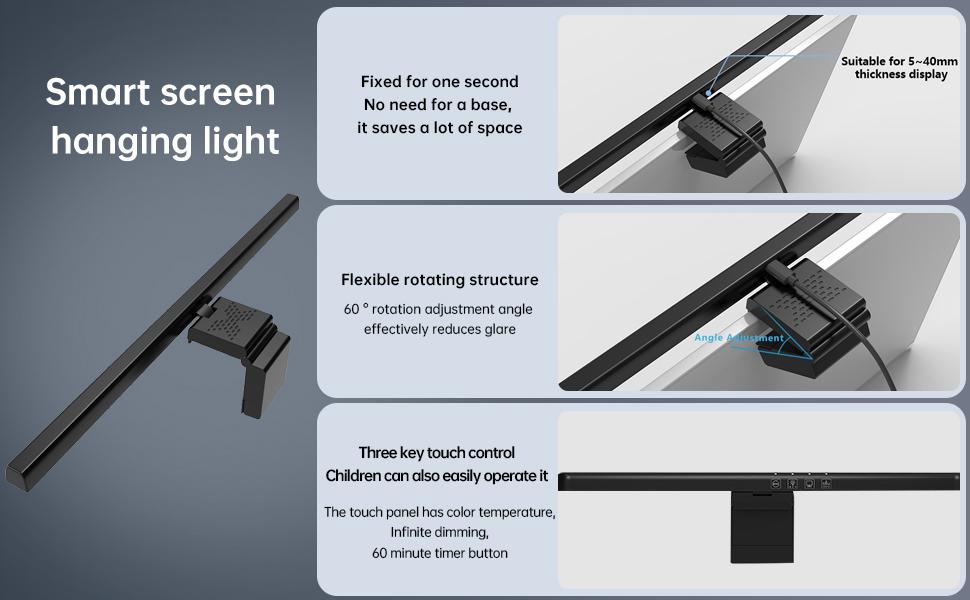 Monitor Light Bar with RGB Backlight