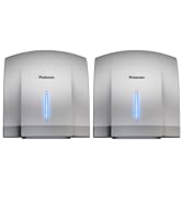 POLASEN Hand Dryers for Bathrooms Commercial Silver Pack of 2 with 2 Pin Plug 110V Automatic Comp...