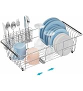 iPEGTOP Capacity Expandable Over Sink Dish Drying Rack, Multifunctional Adjustable (14"-18.5") Ru...