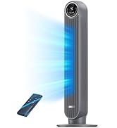 Dreo Tower Fan for Bedroom, 25ft/s Velocity Quiet Floor Fan, 90° Oscillating Fans for Indoors wit...