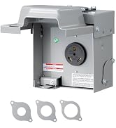 DEWENWILS 30 Amp RV Electrical Outlet Box, Enclosed Lockable NEMA TT-30R, Weatherproof Outdoor RV...