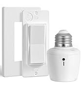SURAIELEC Remote Control Light Socket, 100FT Wireless Decorator Wall Switch, E26 Smart Light Bulb...