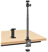 Ailight Desk Mount for Live Streaming, Instant Height Adjustable C-Clamp Stand with Ball Head &amp; P...