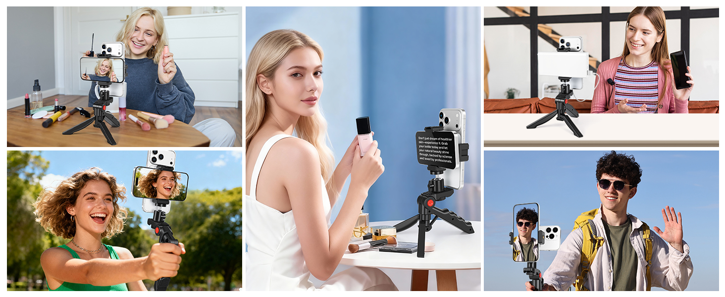 Heliora Teleprompter Kit for iPhone &amp;amp; Android (with Tripod)