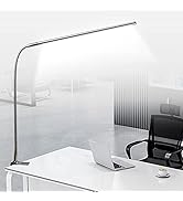 Brokimis USB LED Desk Lamp with Clamp 8-12W Adjustable Brightness Eye Care GooseNeck 360° Swivel ...