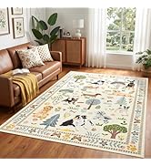 ST. BRIDGE 5x7 Living Room Rug, Washable Large Area Rug with Non Slip Backing, Soft Stain Resista...