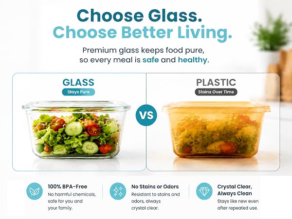 glass food storage container