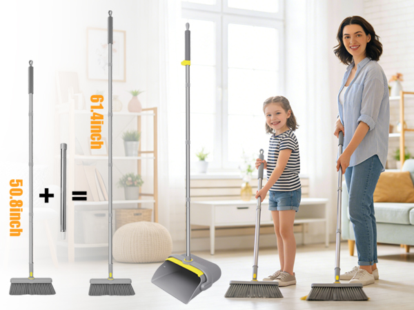 broom with standing dustpan
