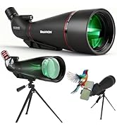 BOSTRON 25-75x100 Angled Spotting Scope with Tripod BAK4 Prism Dark Green FMC Lens, 23mm Eyepiece...