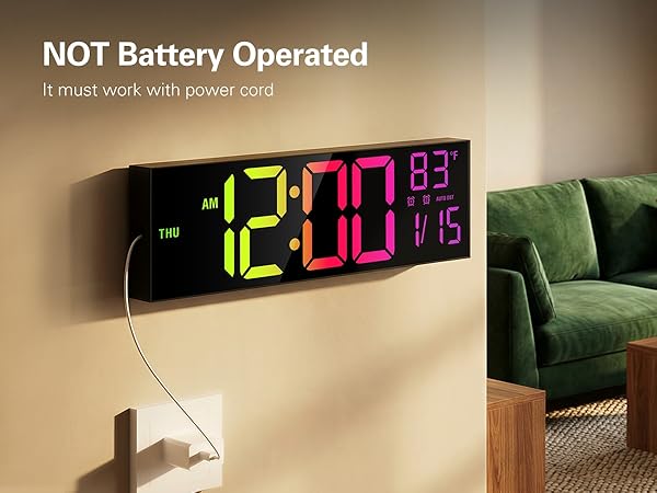 digital clock large display