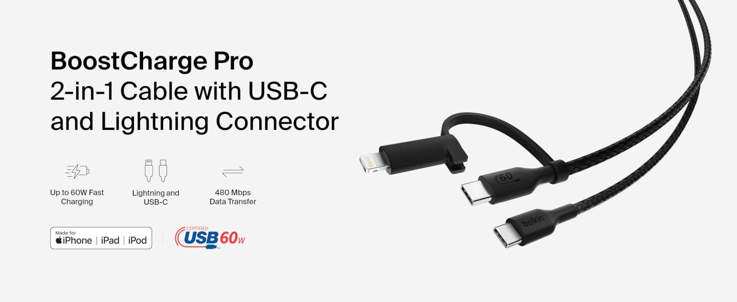 USB-C Cable Lightning Connector