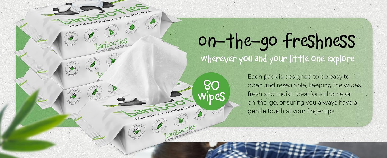 Bambooties on the go freshness