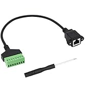 SinLoon Ethernet RJ45 Famale Plug to 8 Pin Screw Terminal Block Connector for Cat7 Cat6 Cat5 Cat5...