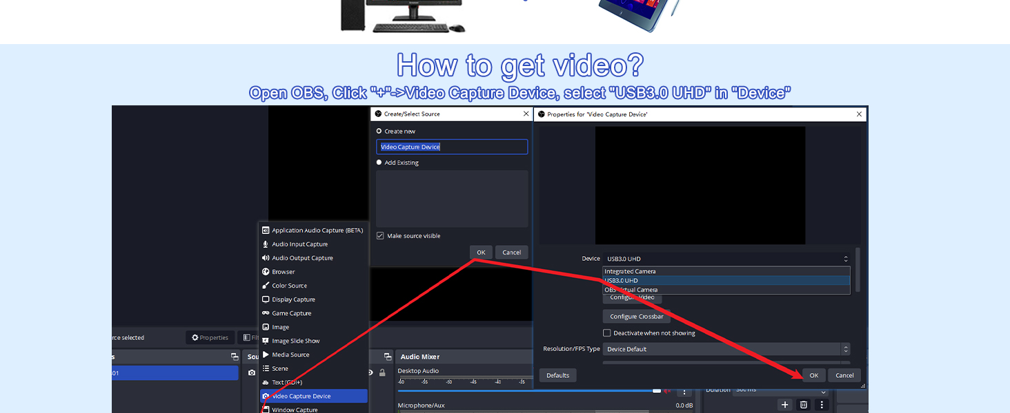 4K HDMI to USB 3.0 Type C Video Capture Card 1080P 60FPS