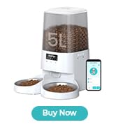 Invengo MeowServe S20D Dual Bowl Automatic Cat Feeder &amp; Dog Feeder?–?5L Dual Hopper Pet Food Disp...