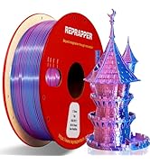 Reprapper Dual Color Filament Coextrusion PLA Filament 1.75mm for 3D Printer, Multicolor Like Rai...