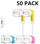 CNSZSLZ USB C Kids Earbuds Wired Bulk 50 Pack for Classroom Students Wired Earbuds USB C in-Ear f...