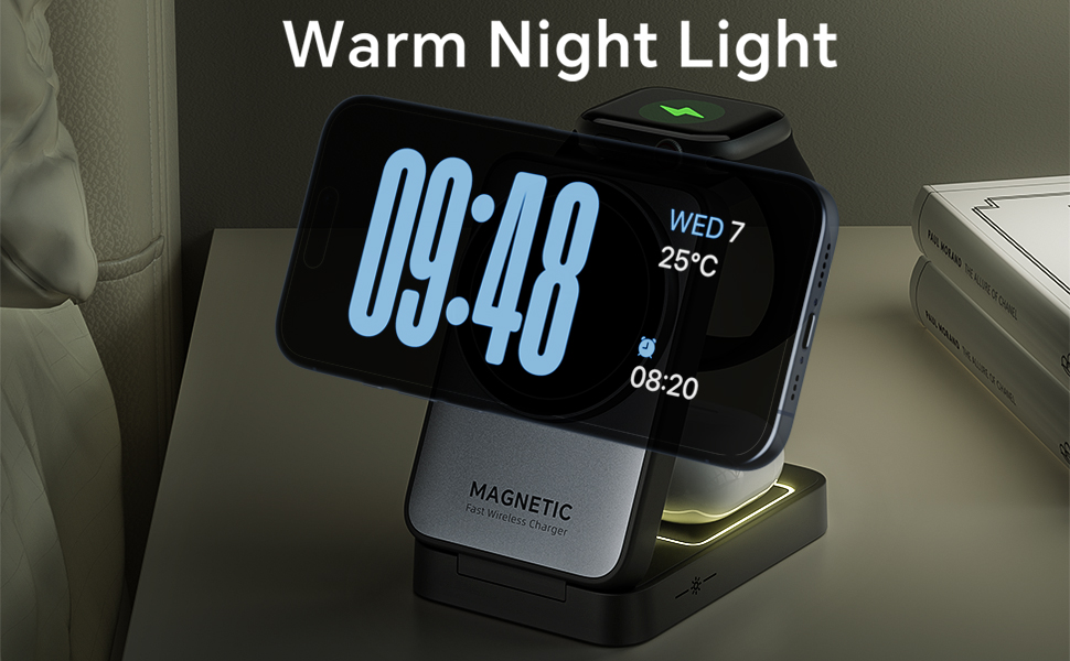 Wireless Charging Station for iPhone16 15 14 13 12 Pro Max/Watch 10 9 8 7 6 5 4 3 Ultra/AirPod Pro