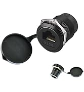 YiKaiEn RJ45 CAT6 Panel Mount Adapter Female-to-Female Ethernet Pass-Through Connector, 10 Gbps B...