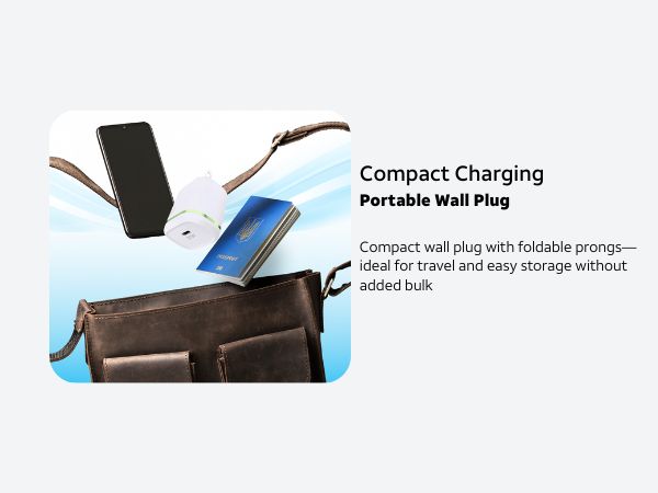 daily tech organizer 30W wall outlet charger purse essential plug-and-go USB folding prongs minimal