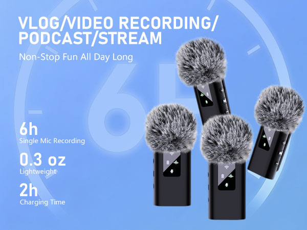 4 Wireless Microphones for iPhone Android Phone