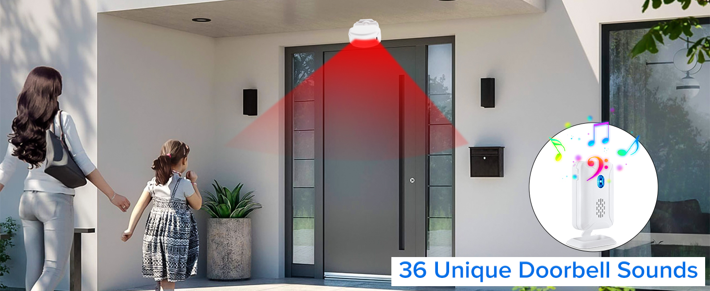 motion sensor alarm chime alert motion sensor doorbell rings when customers walks in