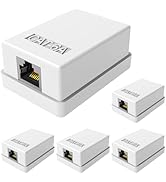 PBAEGAV 1 Port Shielded Network Surface Mount Box Compatible with UTP Cat6/Cat5e/Cat5 Stranded or...