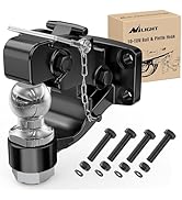 Nilight Pintle Hook Trailer Hitches Receiver Hook Combination 2” Hitch Ball with Mounting Kit, 12...