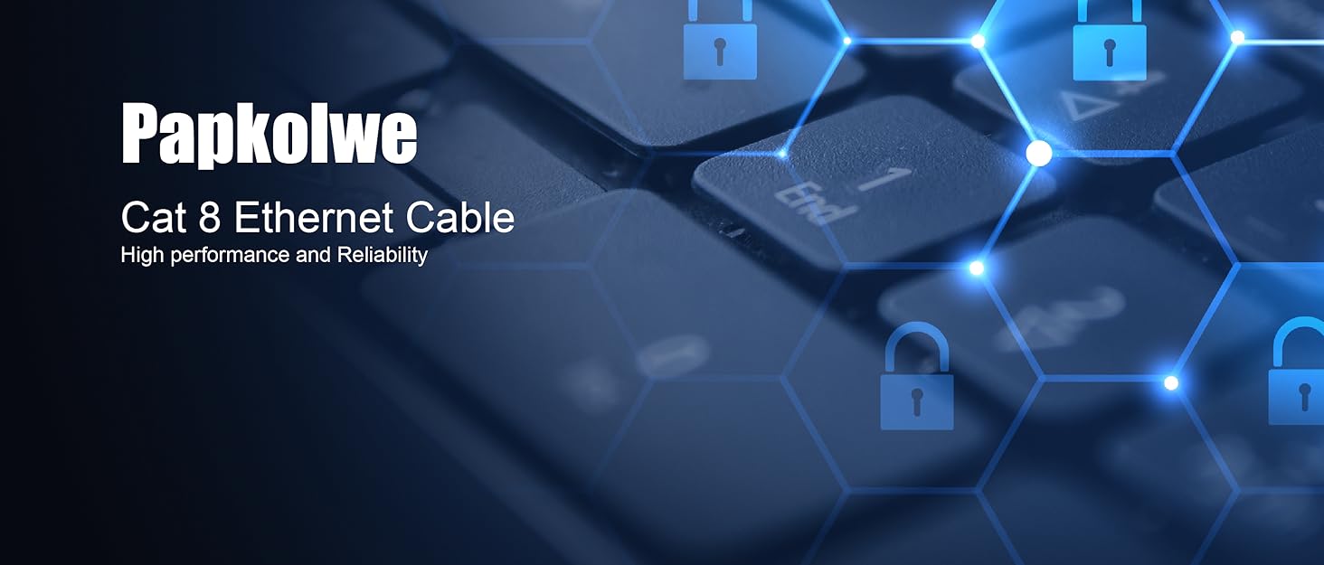 Papkolwe Cat 8 Ethernet Cable