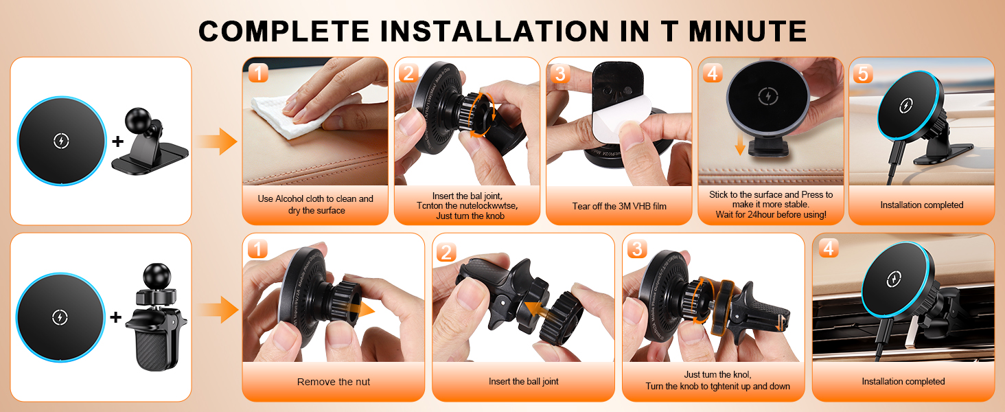 magnetic phone holder for car