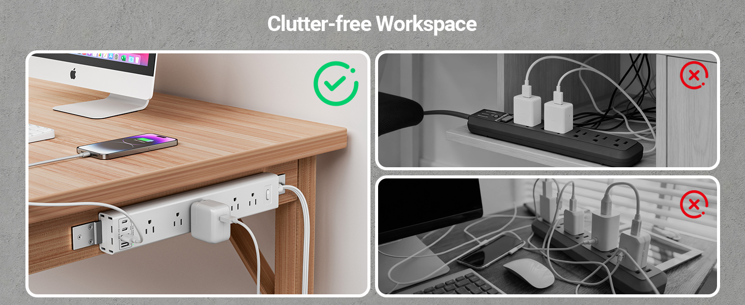 Mountable Surge Protector Power Strip