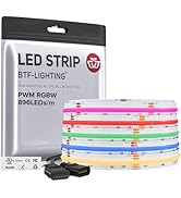BTF-LIGHTING FCOB COB LED Strip Light,UL Listed RGBW 3000K 896LED/m High Density LED Tape Light,1...
