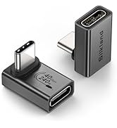 Silkland USB C 90 Degree Right Angle Adapter 2 Pack, [8K 60Hz, 240W 40Gbps] Male to Female Adapte...
