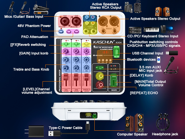 mini audio mixer small audio mixer sound effects board
