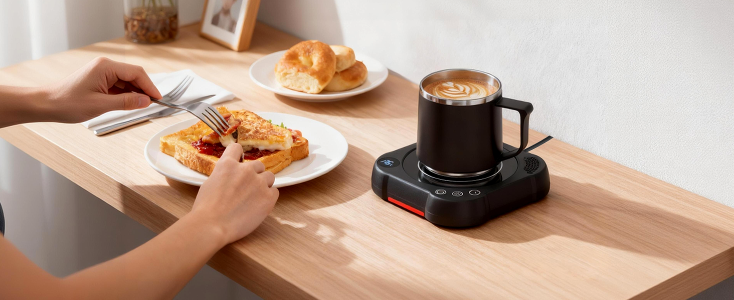 coffee warmer and mug set