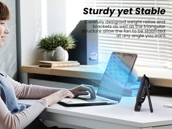 Koonie USB Desk Fan, Strong Wind Ultra Quiet Small Personal Fan