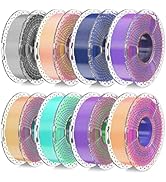 SUNLU 3D Printer Filament Bundle - Dual &amp; Triple Color Silk Filament, Vacuum Packed, 2kg Total