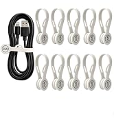 Magnetic Cord Organizer Cable Cord Organizer Magnet Clips Design Patented Silicone Twist Tie Stra...