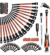 HORUSDY 59pcs Magnetic Nut Driver Set with 6-in-1 Ratcheting Screwdriver Handle, SAE &amp; Metric 1/4...