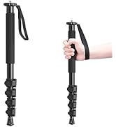 ULANZI TB12 61-Inch Camera Monopod - Portable Tripod & Monopod Photography Stick with 5-Section H...
