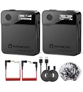 Wireless Lavalier Microphone System, 2.4GHZ Mini Wireless Lapel Microphone with 1 Receiver 1 Tran...