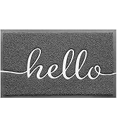 BeneathYourFeet Door Mat (30"x17.5",Grey), Durable Welcome Mat Low Profile Floor Mat Front Doorma...