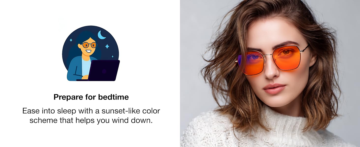 red light glasses orange computer screen blue light blocker glasses blue light