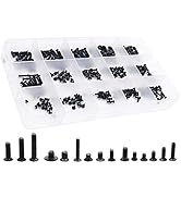 QTEATAK 300Pcs Black Laptop Notebook Computer Replacement Screws Kit for Lenovo Toshiba Gateway S...