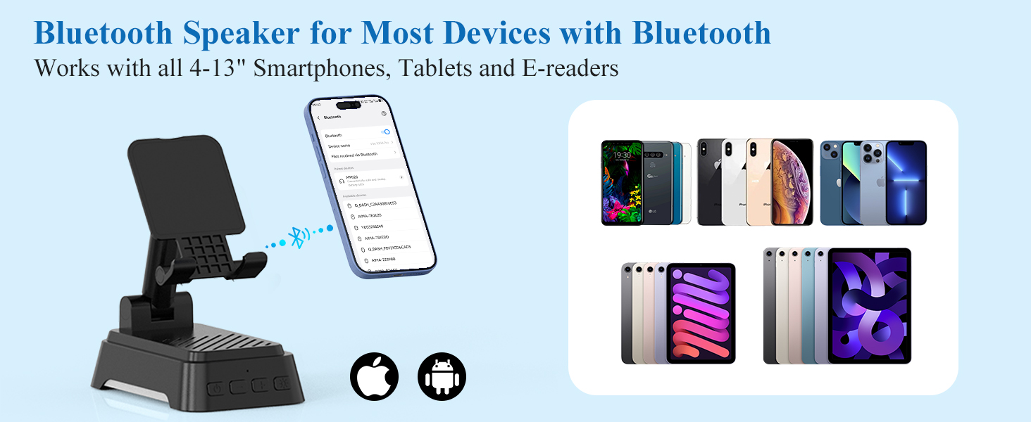 Bluetooth speaker with phone holder