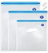 Daarcin 3 Size Sous Vide Bags 18pcs BPA Free Vacuum Zipper Bags for Food with 2 Sealing Clips,Foo...