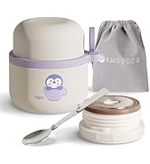 Pawovdeq 10 oz Kids Stainless Steel Soup Bento Lunch Thermos For Hot Food,Vacuum Insulated Food J...