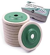 ATOPLEE Wool Polishing Wheel Disc,10pcs 98mm Dia Buffing Wheel for 4 Inch Angle Grinder,Wool Felt...